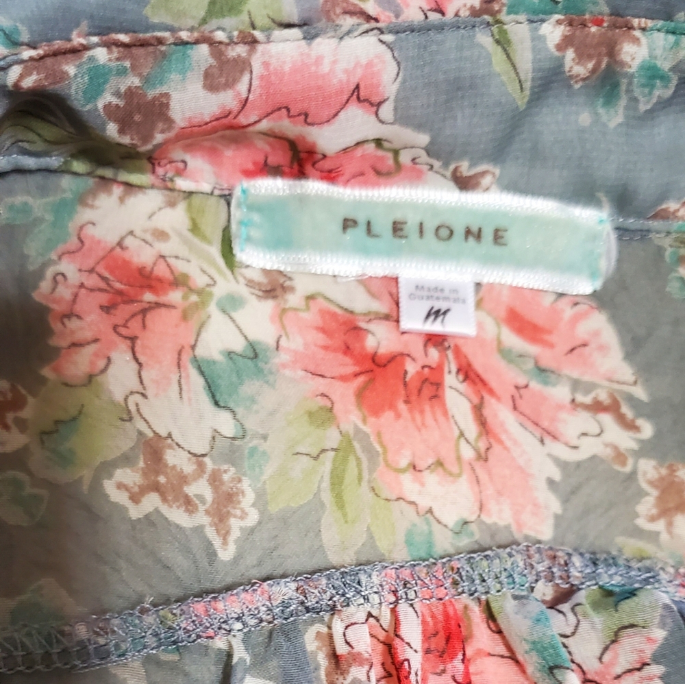 PLEIONE GREY‎ FLORAL BLOUSE..SIZE S - Picture 5 of 8